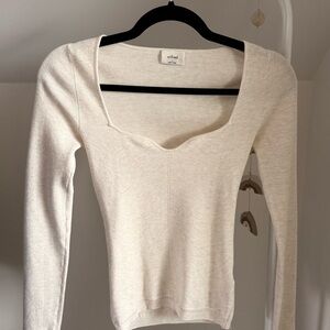 Wilfred Cream Long Sleeve Top